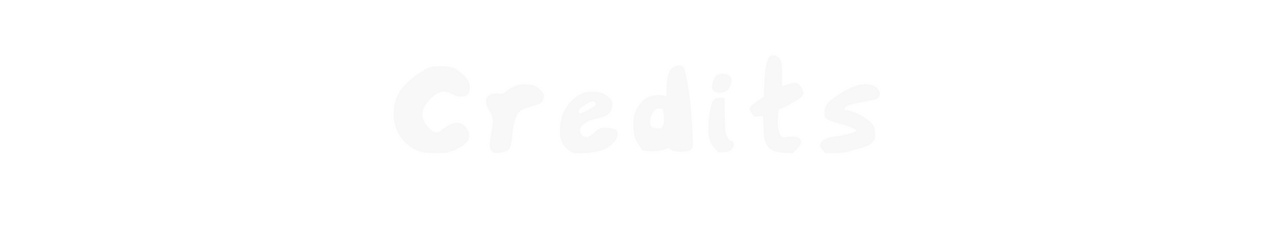 Credits typed in bubble letters.