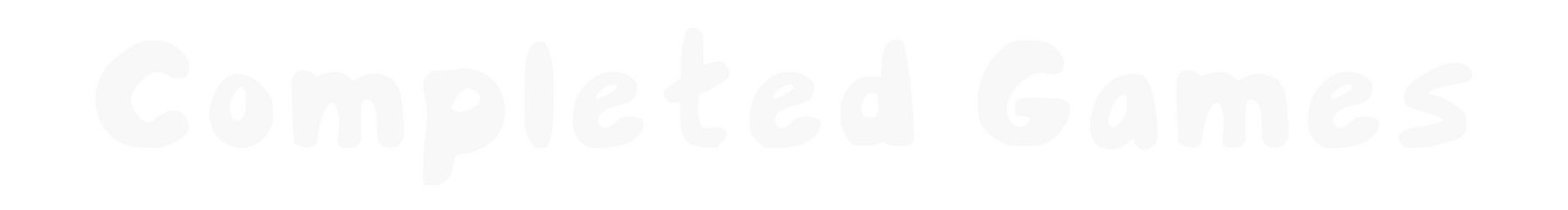 Completed Games typed in bubble letters.